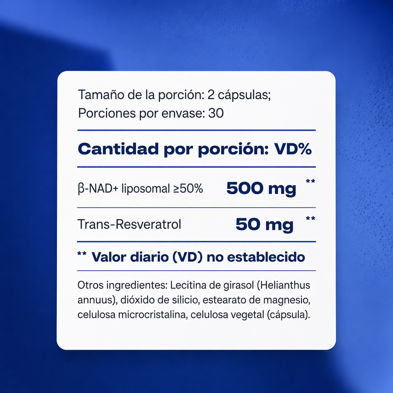 Complejo de NAD+ Liposomal