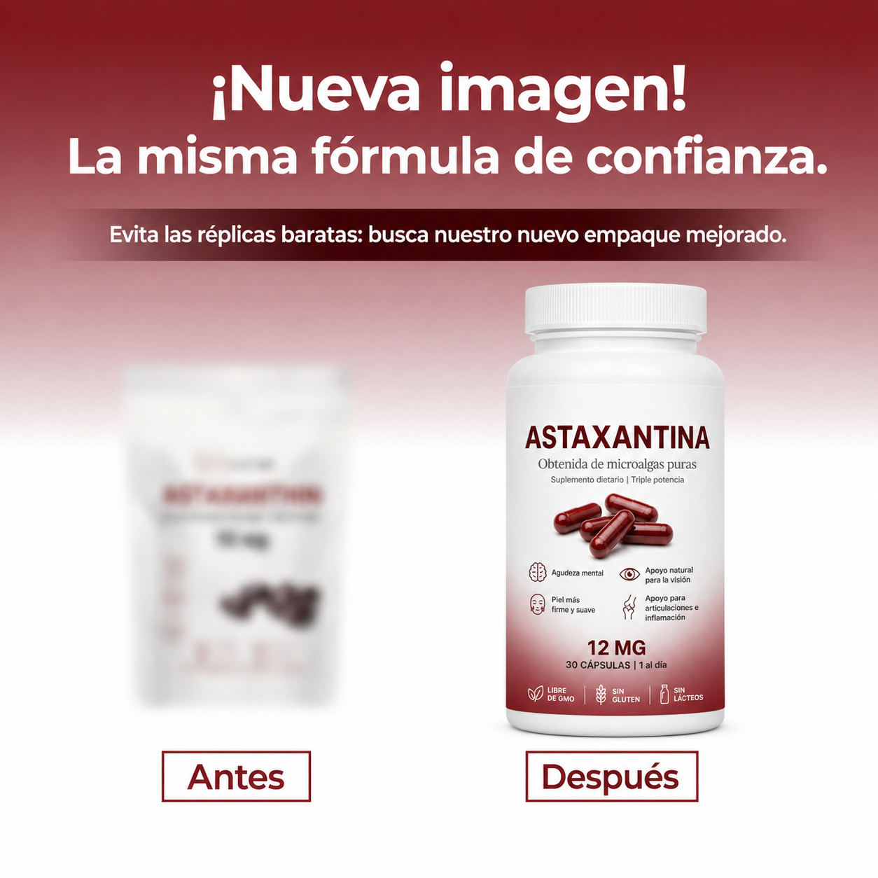 Astaxantina – Combate de forma natural el estrés oxidativo para restaurar el equilibrio por dentro y por fuera.
