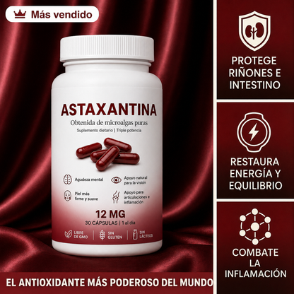 Astaxantina – Combate de forma natural el estrés oxidativo para restaurar el equilibrio por dentro y por fuera.