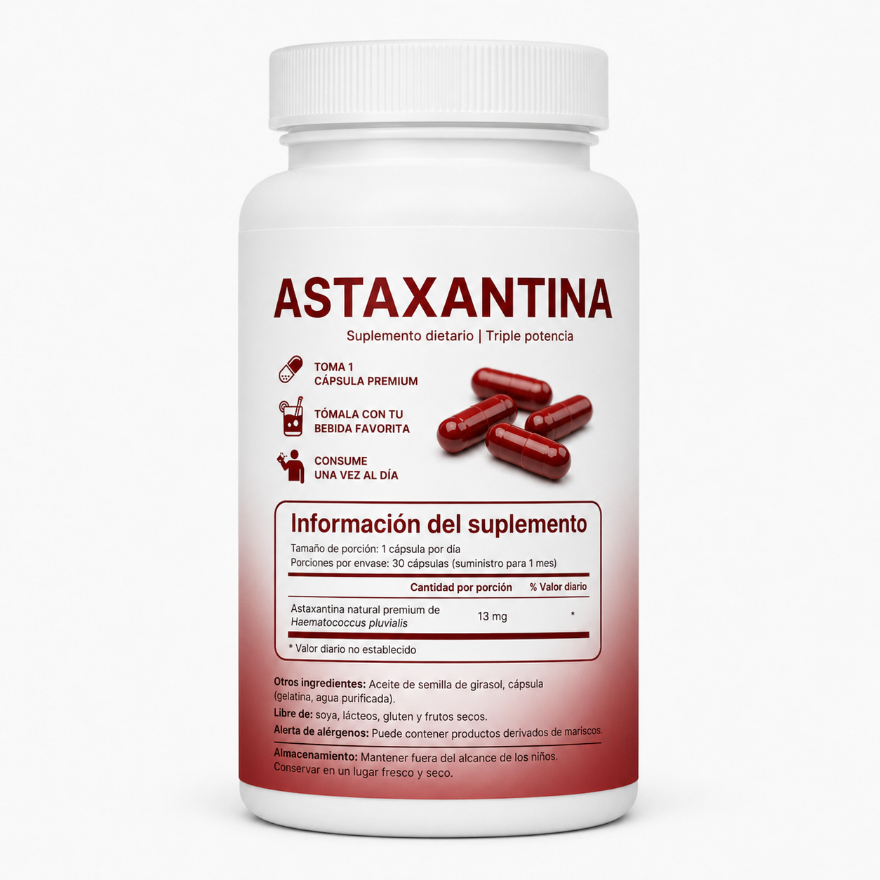 Astaxantina – Combate de forma natural el estrés oxidativo para restaurar el equilibrio por dentro y por fuera.