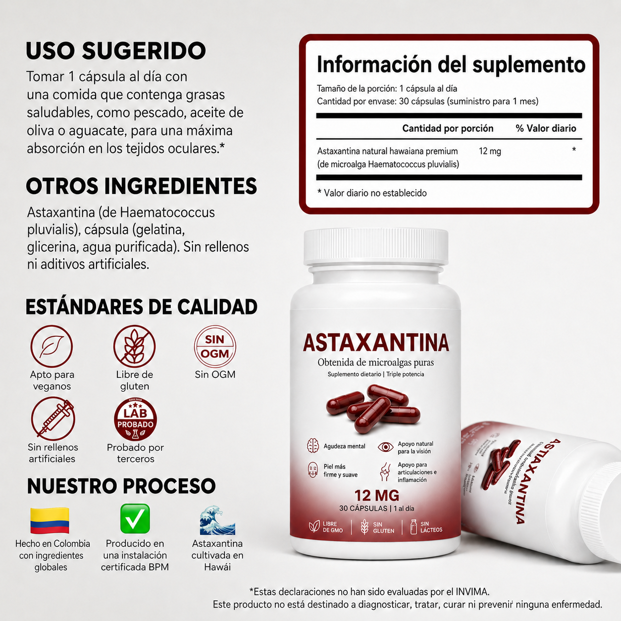 Astaxantina – Combate de forma natural el estrés oxidativo para restaurar el equilibrio por dentro y por fuera.