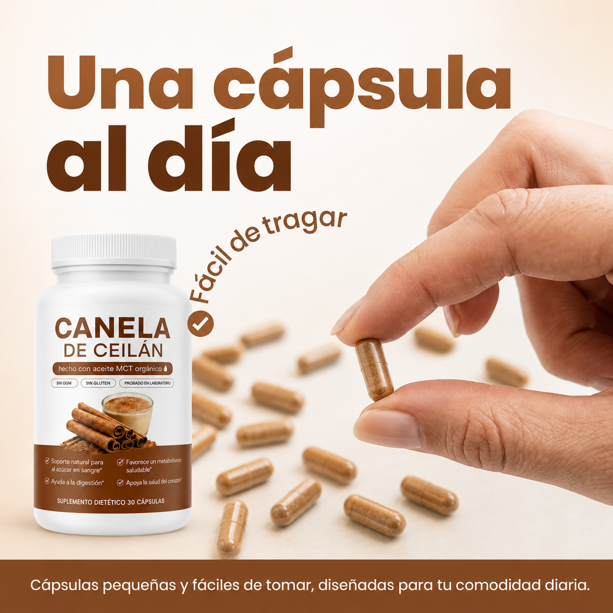 Canela de Ceilán 12:1 — Baja y controla tu azúcar naturalmente, sin dependencia