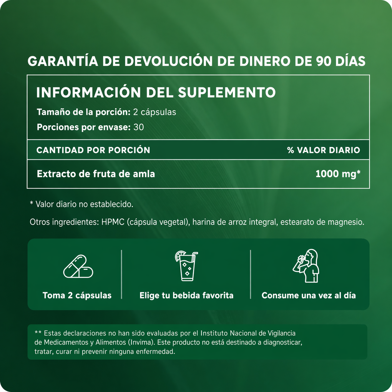 Cápsulas de Superfruta Amla