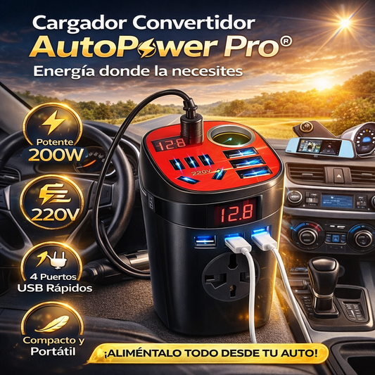 ⚡ Cargador Convertidor AutoPower Pro® | Energía donde la necesites