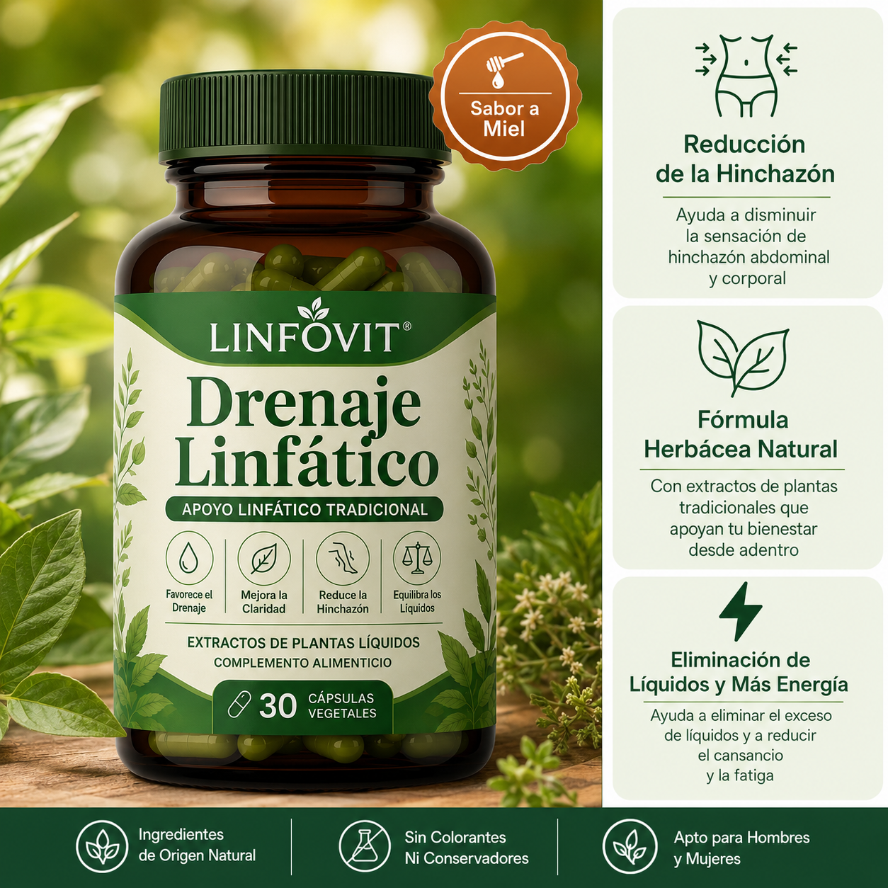 LINFOVIT™ | ¿Hinchazón, pesadez y líquidos retenidos?