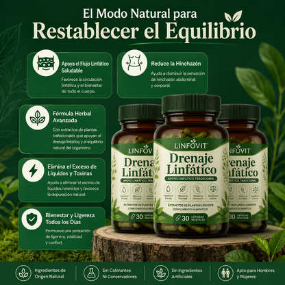 LINFOVIT™ | ¿Hinchazón, pesadez y líquidos retenidos?