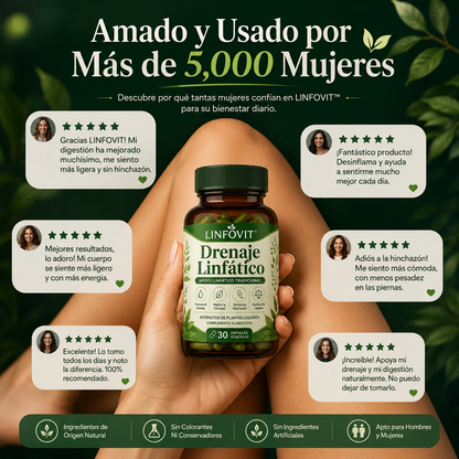 LINFOVIT™ | ¿Hinchazón, pesadez y líquidos retenidos?
