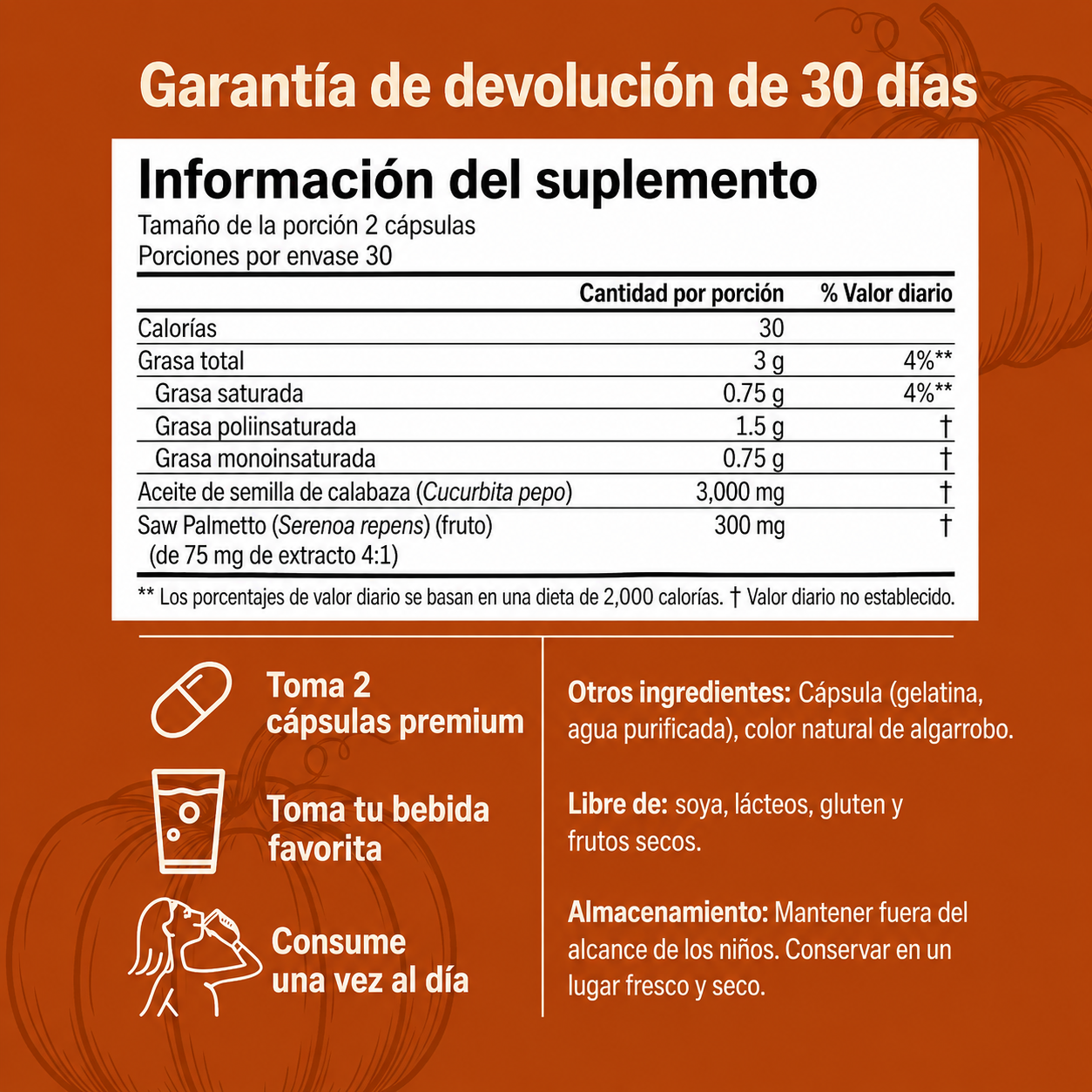 Aceite de Semilla de Calabaza en Cápsulas – Apoya Naturalmente la Salud Renal y el Bienestar Urinario desde el Interior