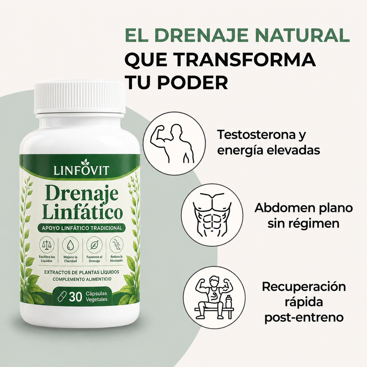 Linfovit™ | Drenaje Linfático Para Hombres 🍻 Hoy Oferta Especial 1+1 🎁