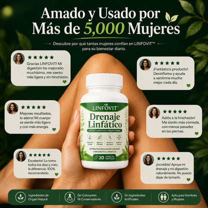 LINFOVIT™ | ¿Hinchazón, pesadez y líquidos retenidos? Hoy compra 1 y llévate otro GRATIS