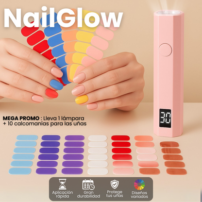 NailGlow™ | KIT DE 10 COLORES + 1 LAMPARA (GRATIS)