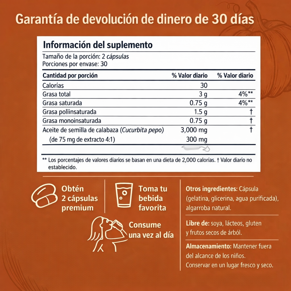 Menos caída del cabello y mayor comodidad de la vejiga en tres semanas.